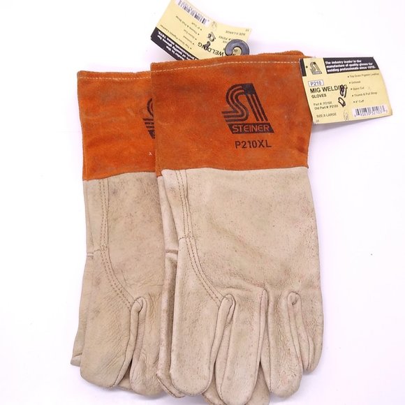 Steiner P210XL Gloves Premium Grain Pigskin MIG Welding Unlined Long Cuff NWT - Picture 2 of 5